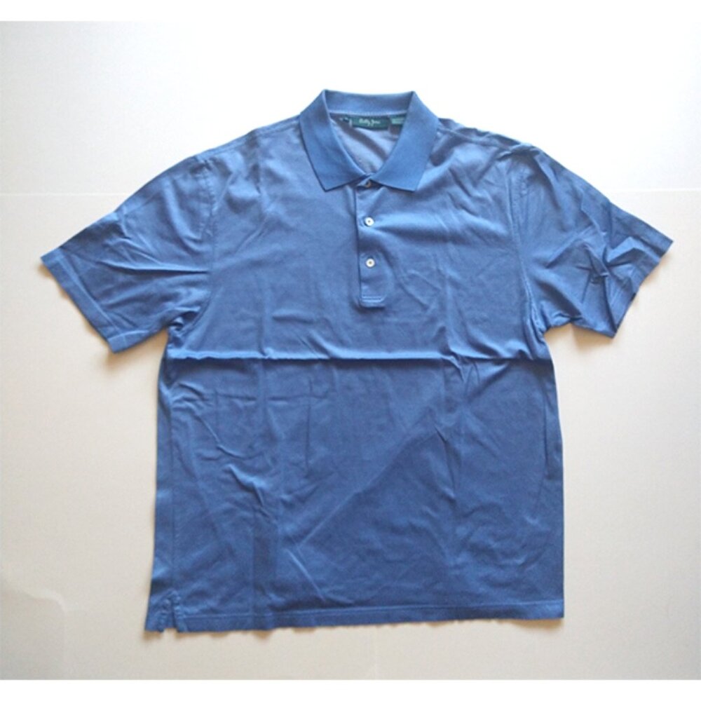Bobby Jones Blue Cotton Golf Polo Shirt Size Large S/S Short Sleeve Apparel